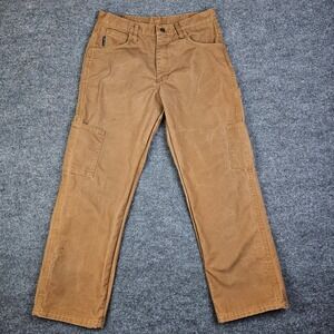 Bulwark FR Pants Mens 32x30 Flame Resistant Brown Cat 2 Work Canvas Straight Leg